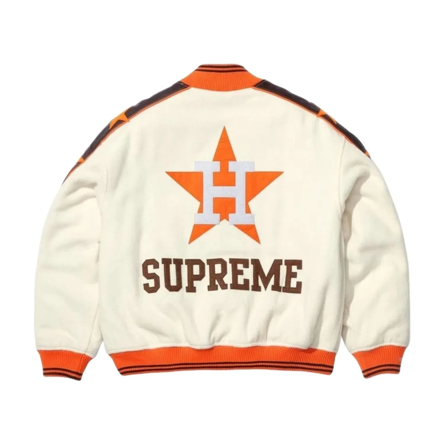 Куртка Supreme x Mitchell & Ness SS26 Teams Varsity Jacket 'Cream' SUP-SS26-281-CRM, белый — фото 2