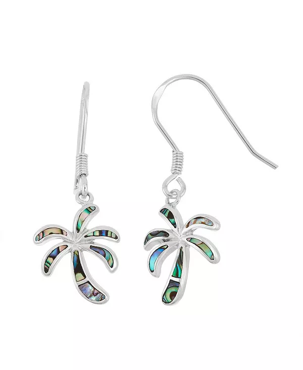 

Серебряные серьги в форме пальмового ушка Caribbean Treasures, silver