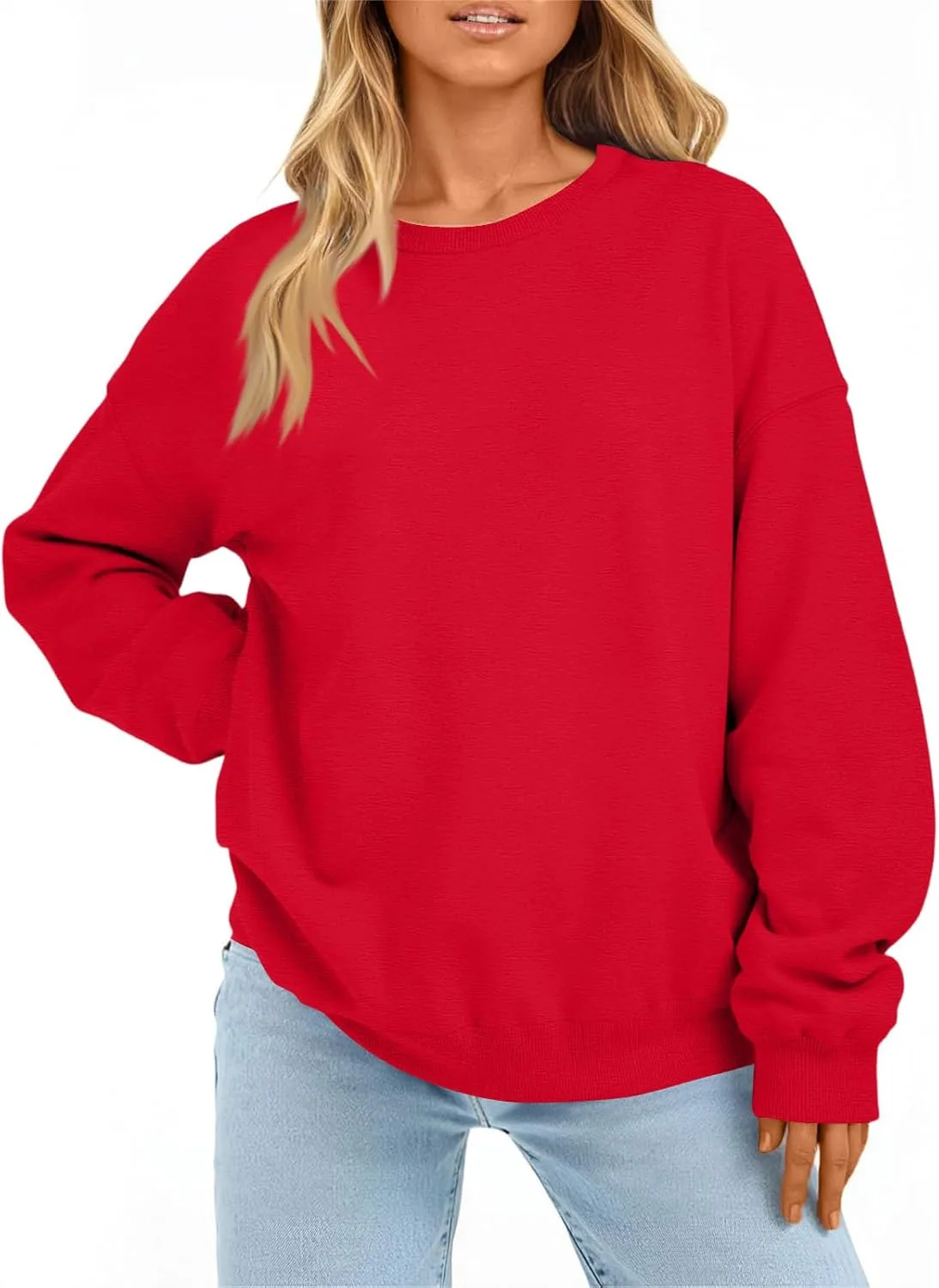 

Свитшот женский оверсайз с длинным рукавом