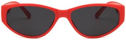 

Модные маленькие цельные солнцезащитные очки для женщин, винтажные солнцезащитные очки для женщин, уникальные панк-очки, защита от ультрафиолета UV400 MTZJH, Red-black