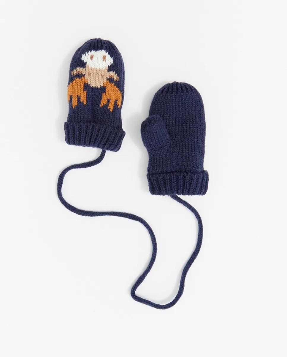 

Варежки Manopla intarsia reno Sfera, темно-синий