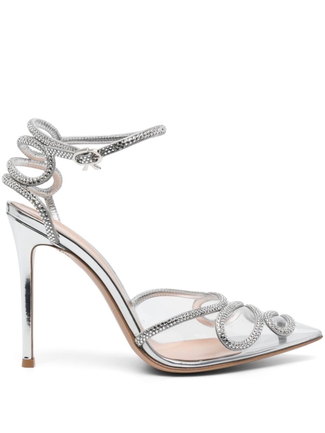 

Gianvito Rossi туфли с кристаллами, серебристый