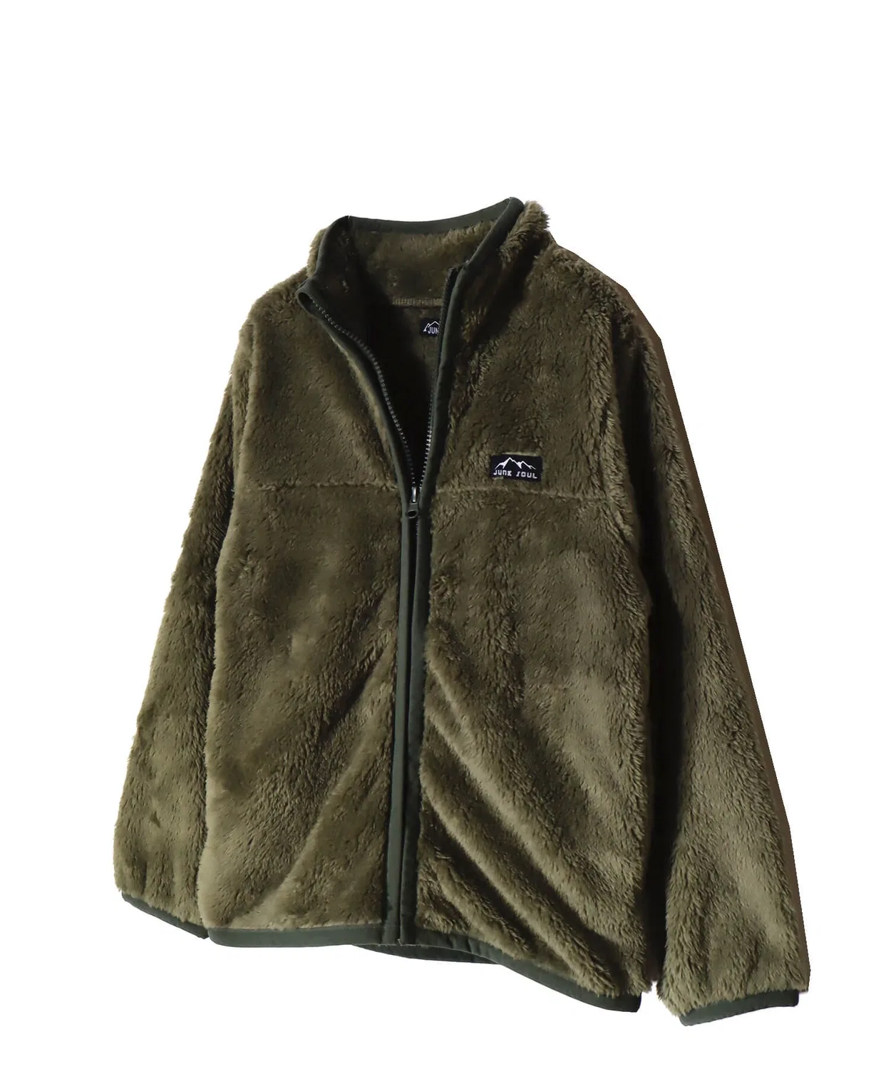 Флисовая куртка на молнии JUNK SOUL OUTDOOR для детей, цвет хаки — фото 2