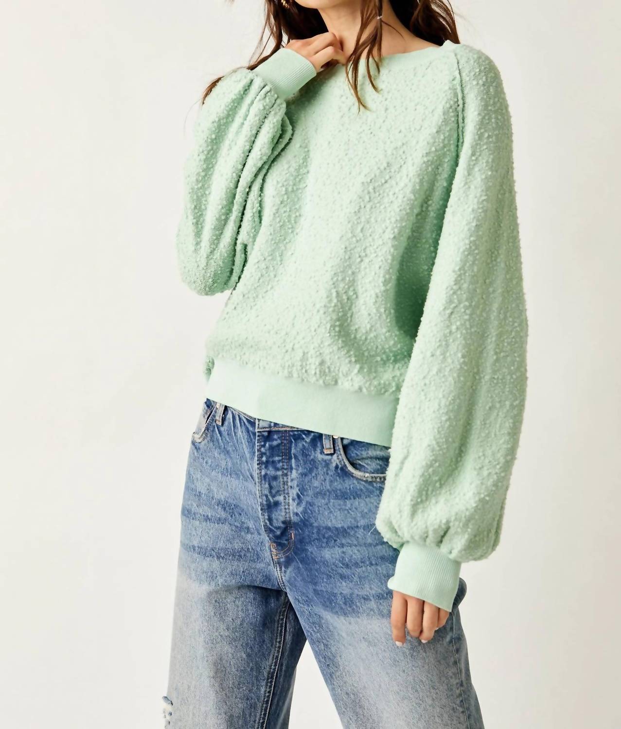 

Найденный мой друг свитер-пуловер в цвете Misty Jade Free People