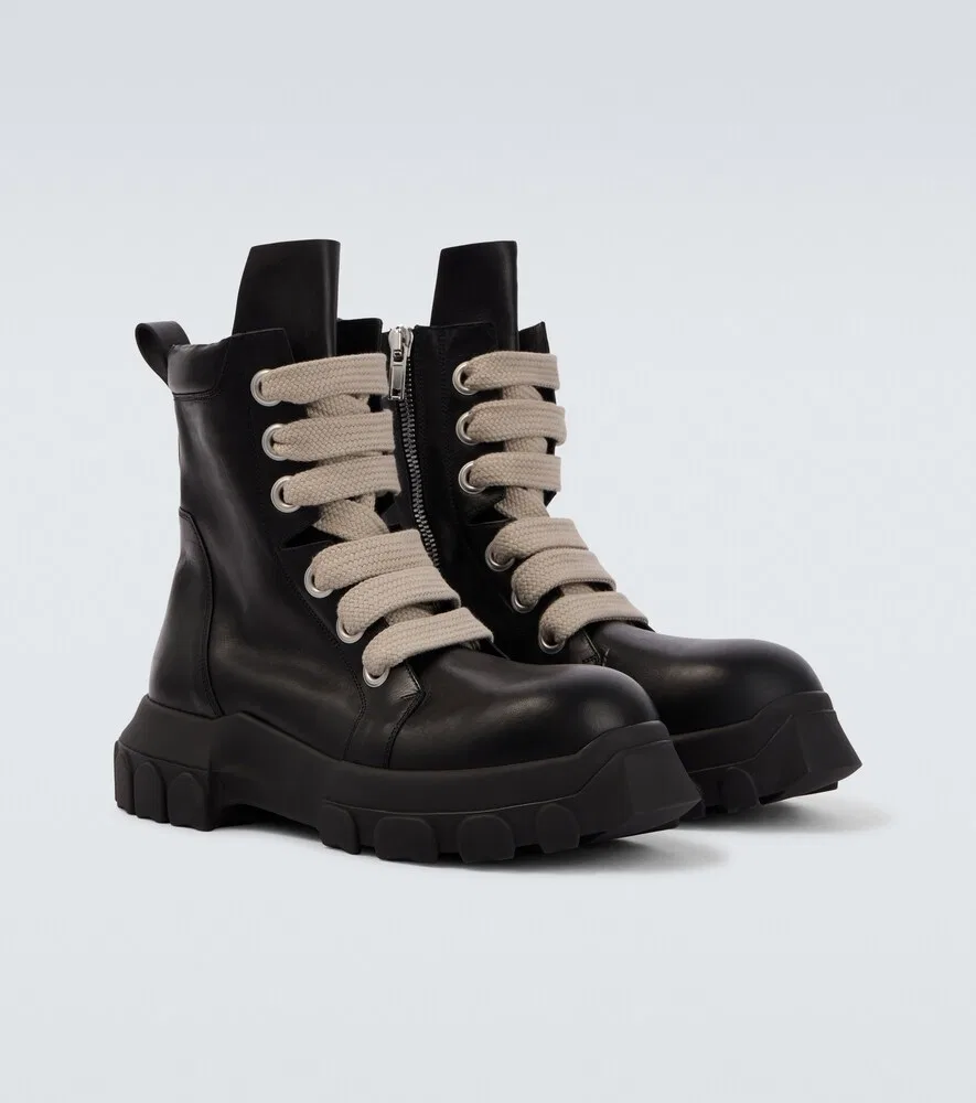 Армейские кожаные боевые ботинки Jumbolace Rick Owens, черный