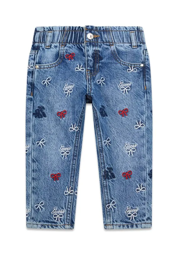 Джинсы прямого кроя bestickte Guess, Mehrfarbig/Grundton Blau