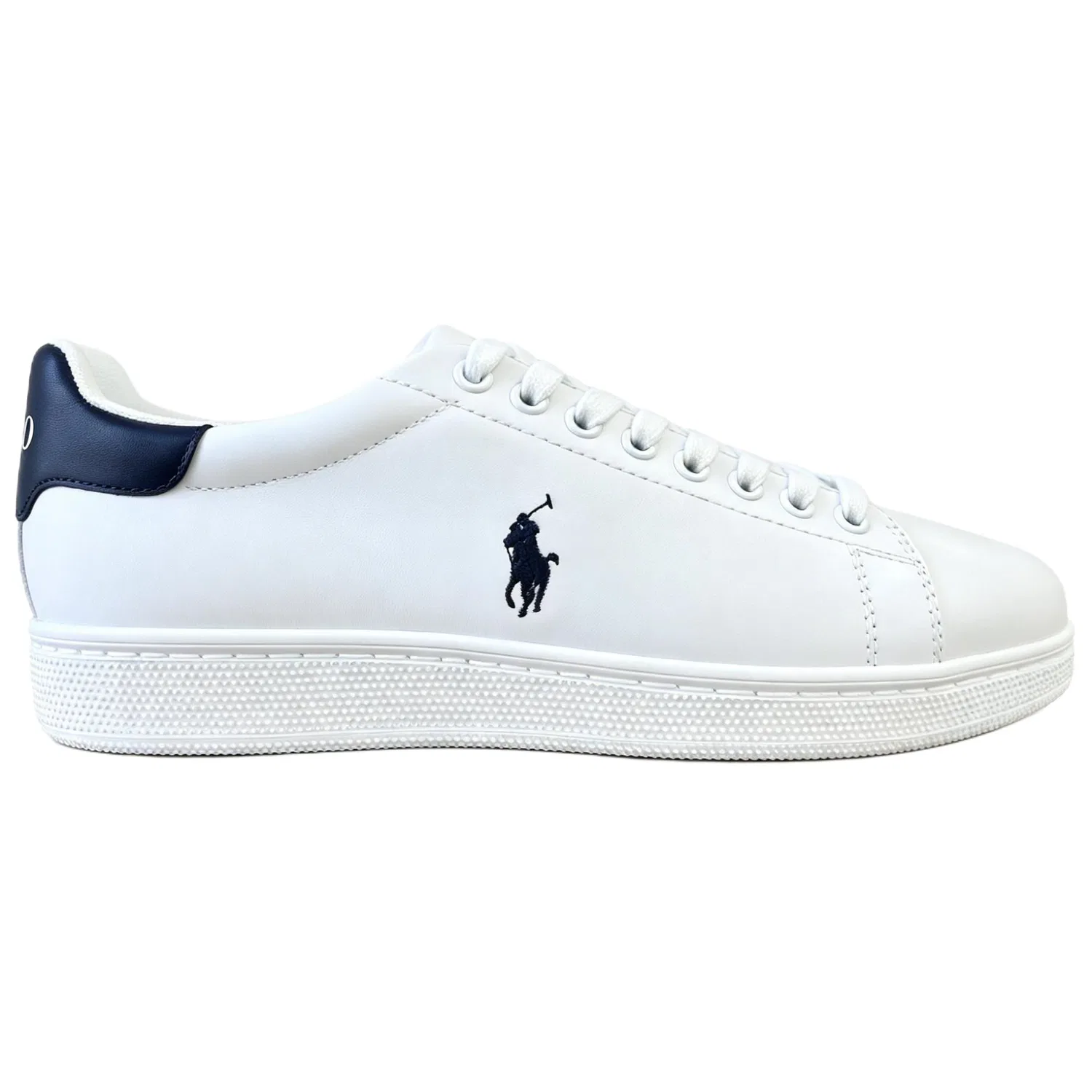 Кеды кожаные низкие Polo Ralph Lauren белые — фото 3