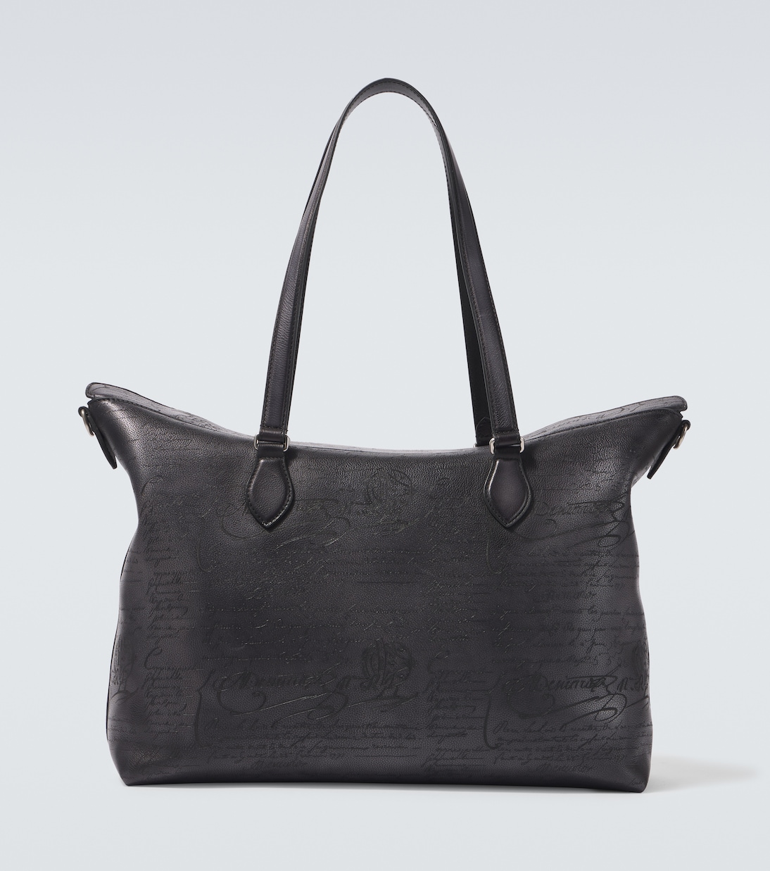 

Сумка-тоут Scritto из кожи Late Hour Berluti, Nero Grigio