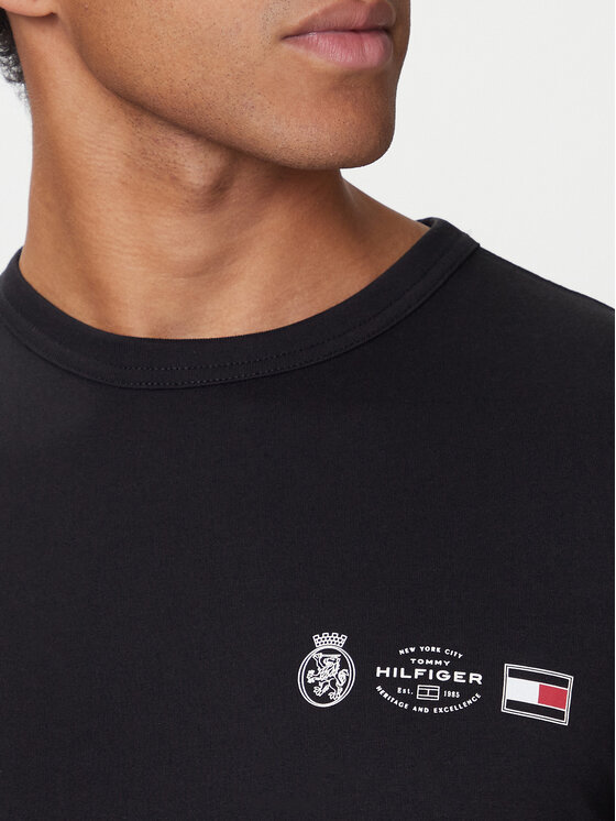 Футболка regular fit MW0MW40011 Tommy Hilfiger, черный — фото 4