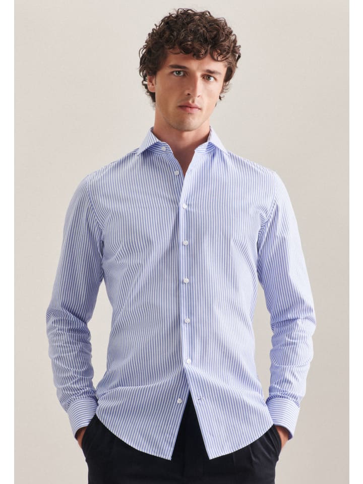 

Рубашка Seidensticker, средний синий