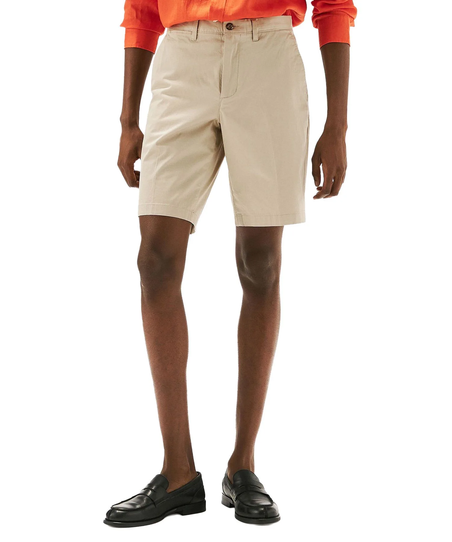 Мужские хлопковые шорты TOMMY HILFIGER бежевые