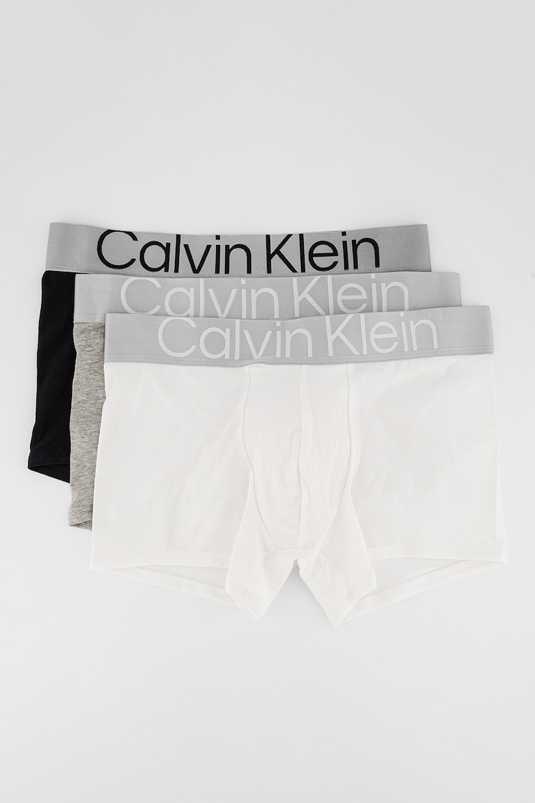 

Боксеры с логотипом - 3 пары Calvin Klein, черный