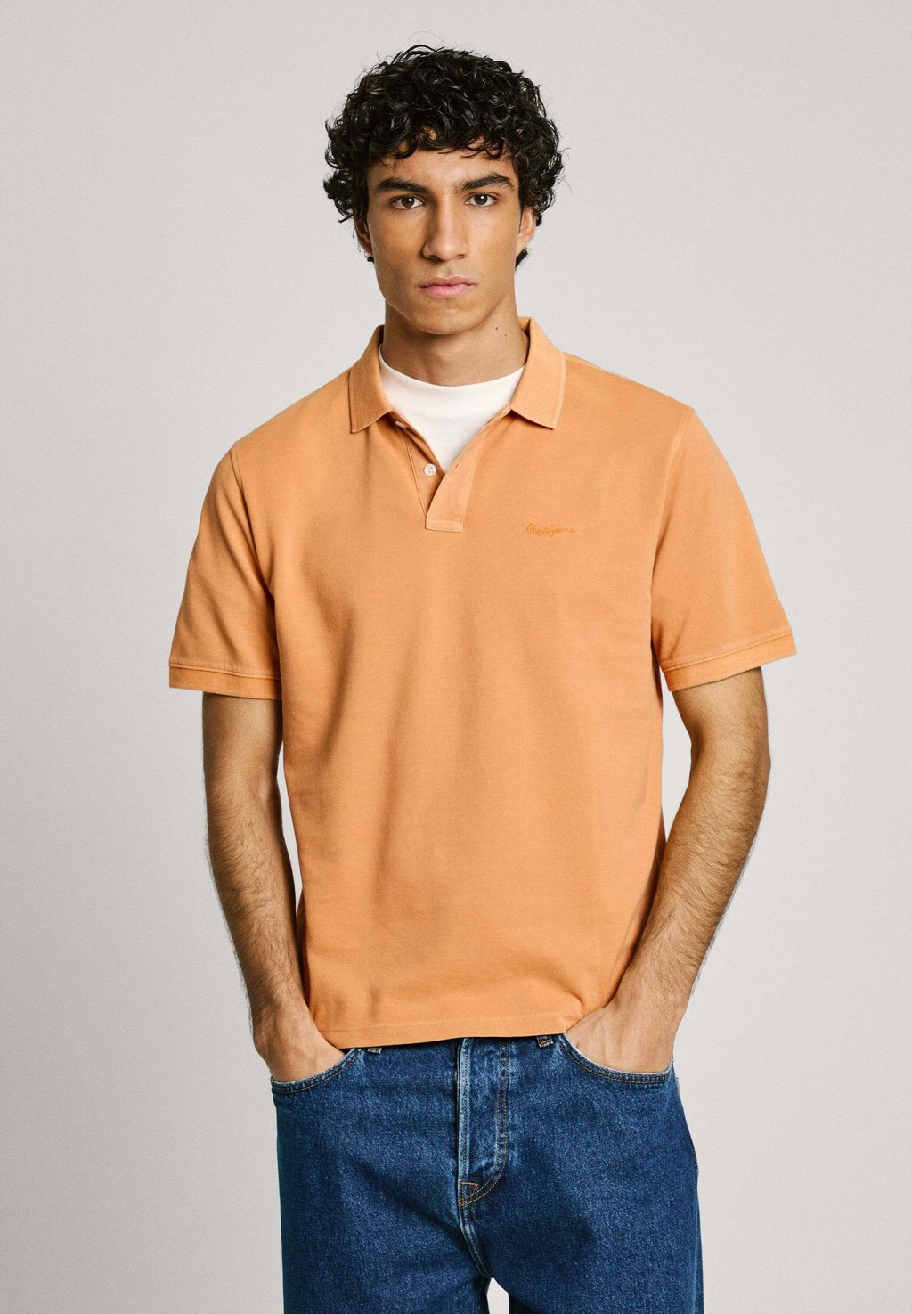 

Поло NEW OLIVER Pepe Jeans, оранжевый