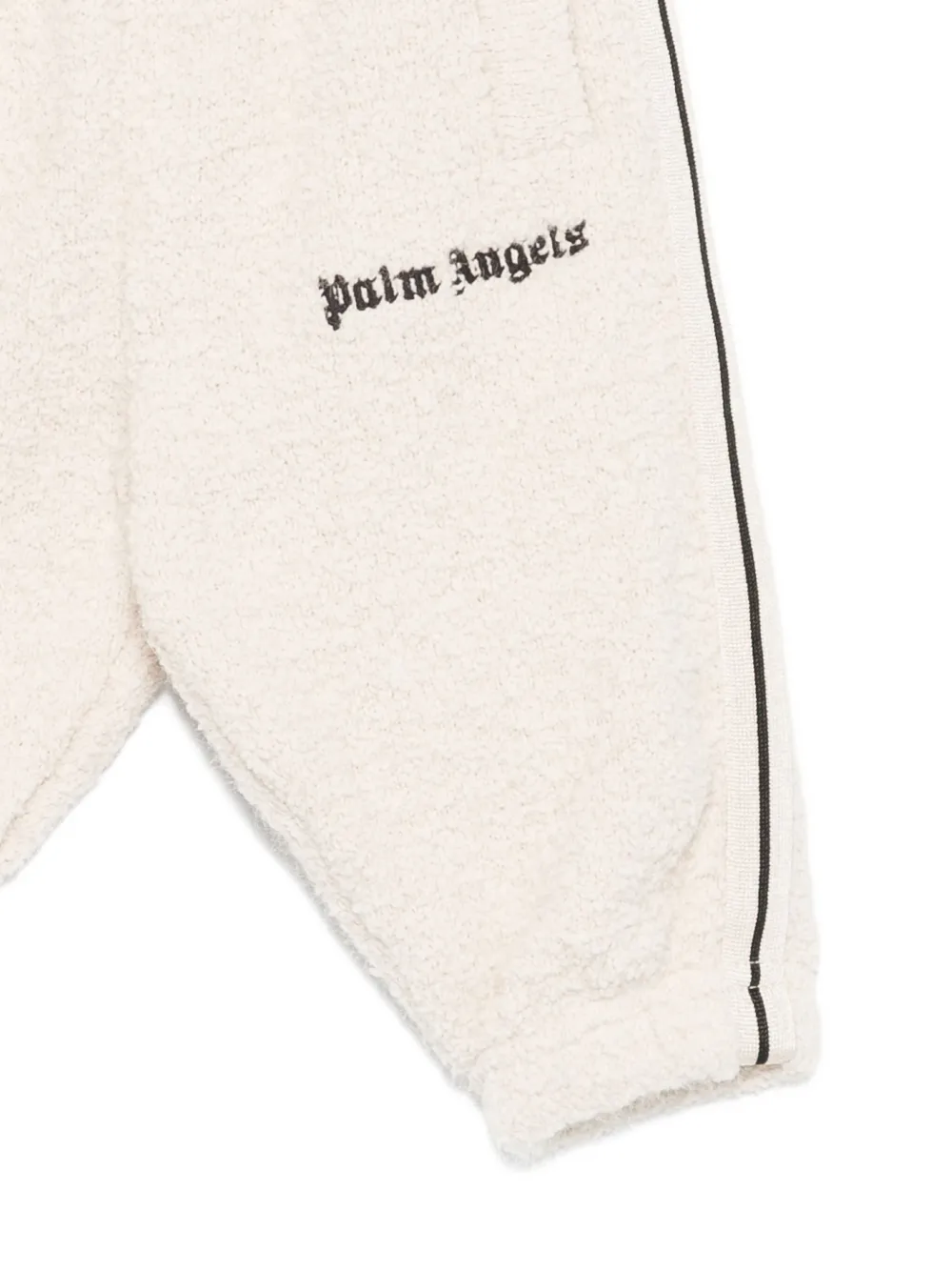Брюки с вышитыми полосками по бокам Palm Angels Kids, нейтральный — фото 3