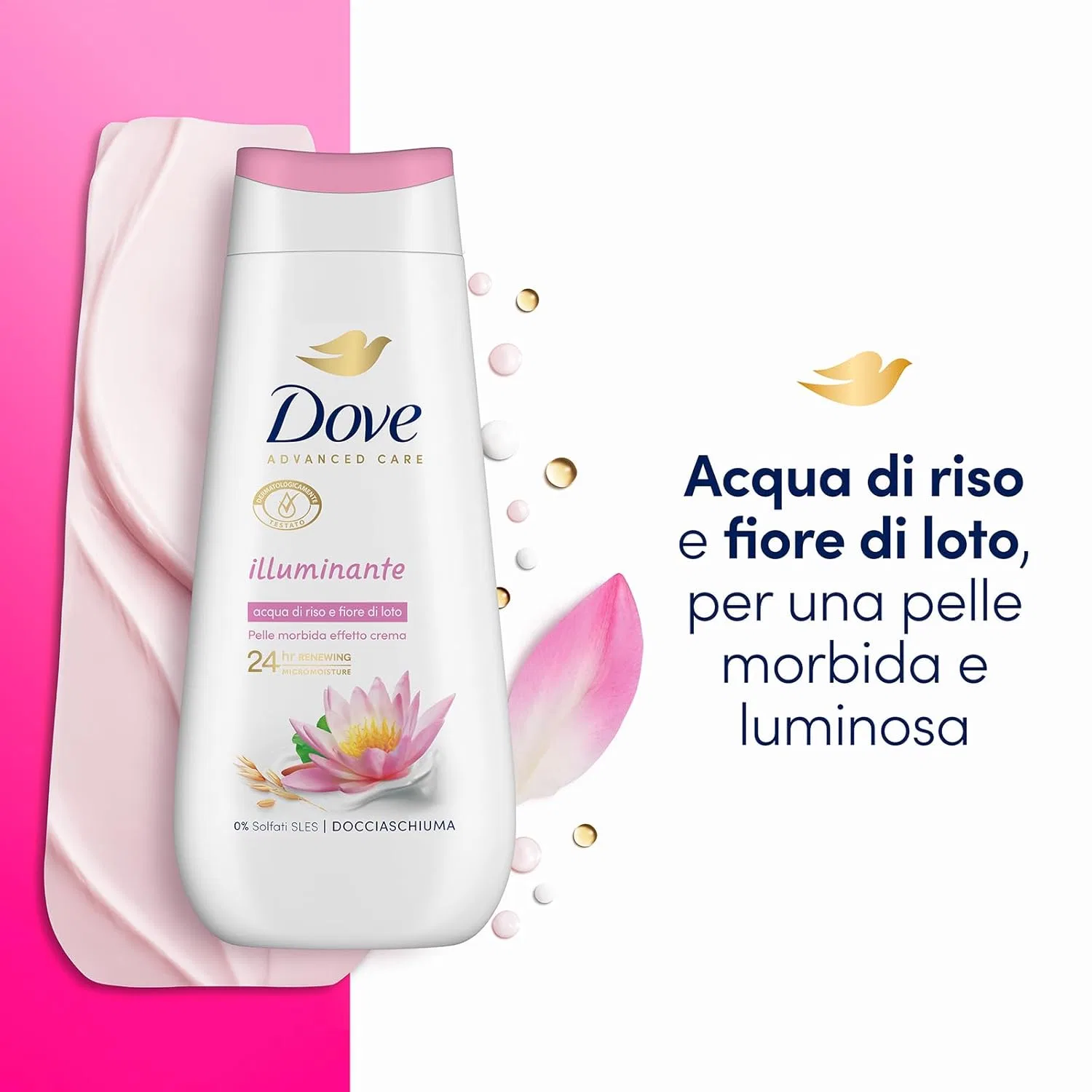 Увлажняющий гель для душа Dove Illuminante 225 мл Dove — фото 3
