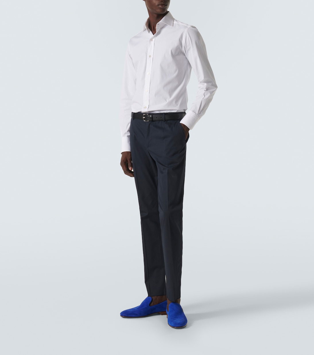 Туфли-лоферы Truro из замши Manolo Blahnik, 4302 Blu — фото 2