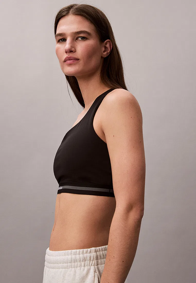 Бюстгальтер спортивный, средняя поддержка, Calvin Klein Sport, черный — фото 2