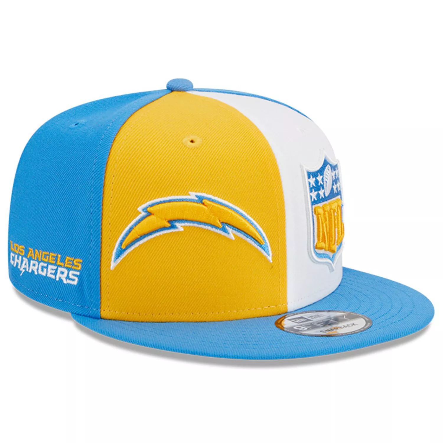 

Мужская кепка New Era Gold/Powder Blue Los Angeles Chargers 2023 Sideline 9FIFTY Snapback