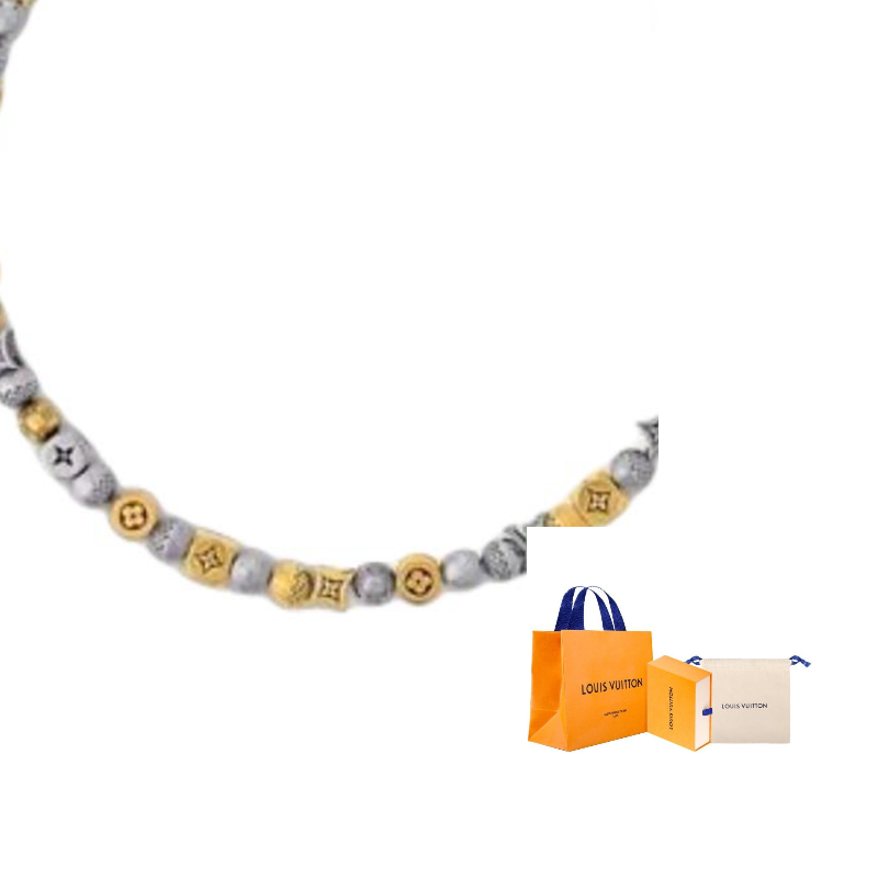 

LOUIS VUITTON Damier Party металлические ожерелья мужские multicolor