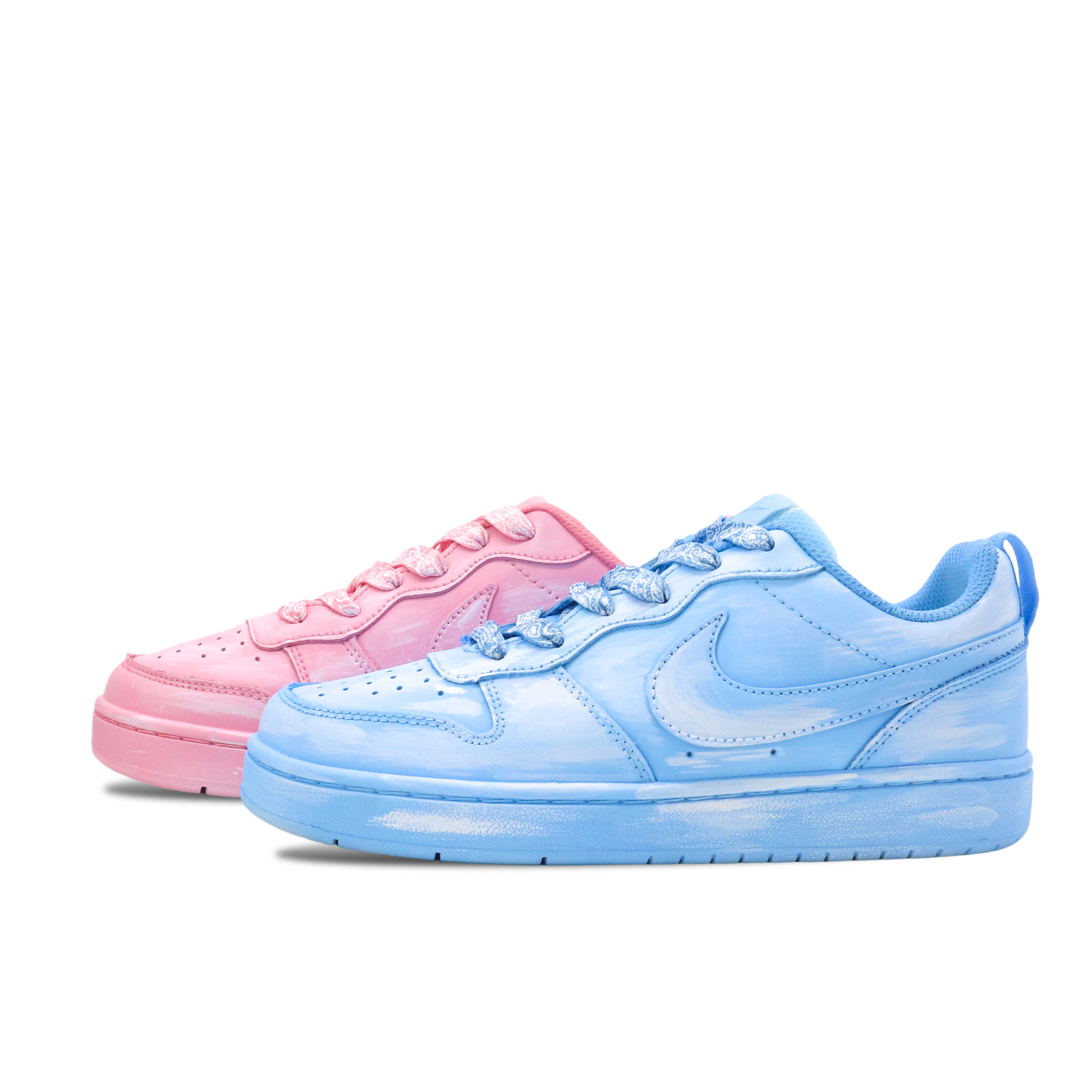 

Детские скейтерские кроссовки Court Borough для младших школьников Nike, синий/розовый