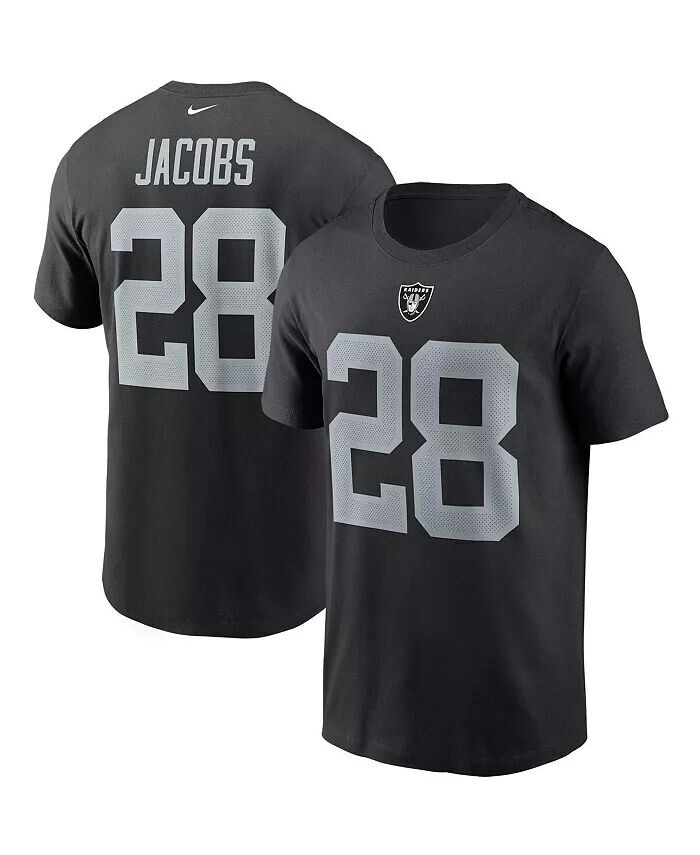 

Мужская футболка Las Vegas Raiders с надписью «Имя и номер» Джош Джейкобс Nike