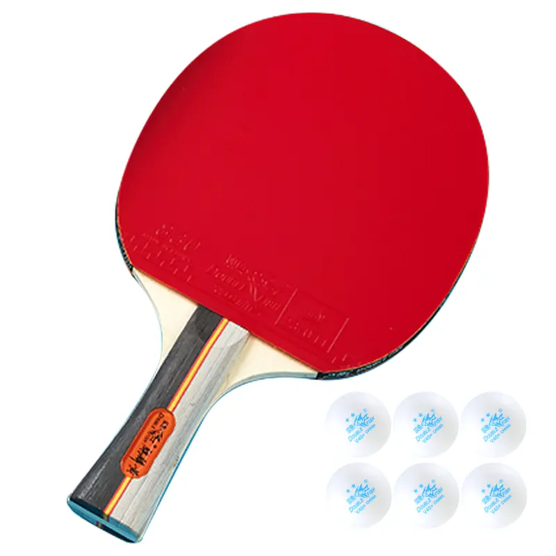 

Ракетка для пинг-понга DOUBLE FISH, [exam-qilin желтый]penhold grip single racket