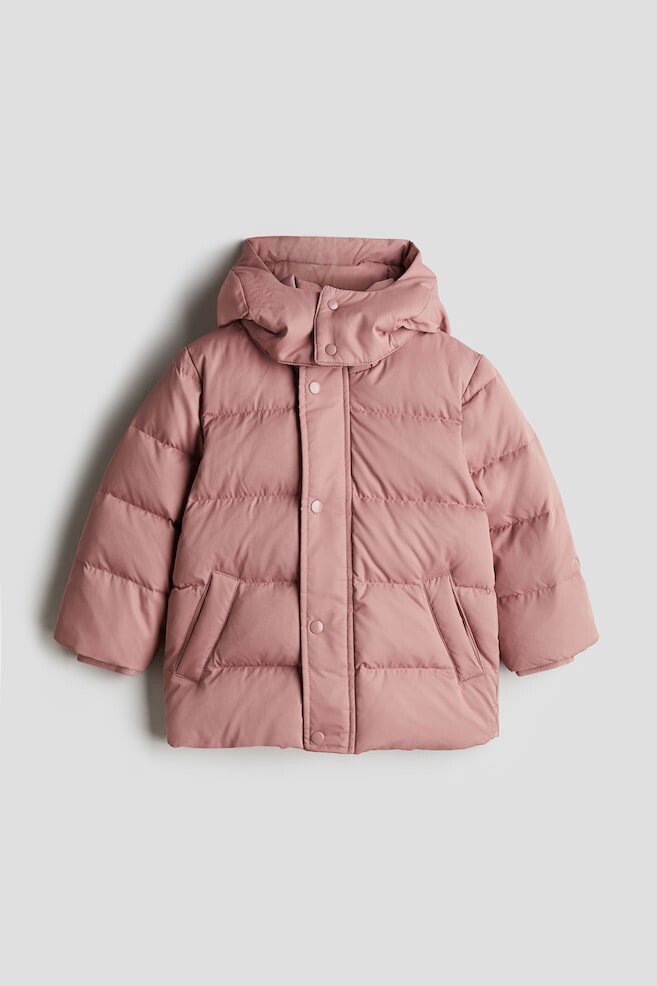 

Пуховик с капюшоном H&M, розовый