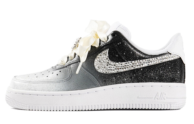 Кроссовки Nike Air Force 1 Skateboard Shoes Women's Low-Top Black Silver