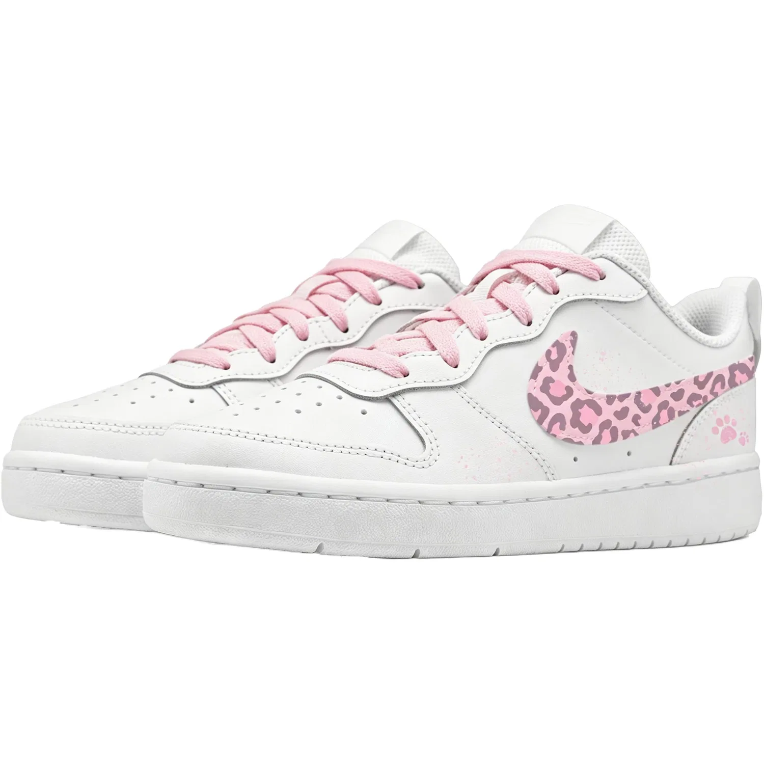 Кроссовки для скейтбординга детские Court Borough Synthetic Leather Low top White Unisex Nike — фото 4