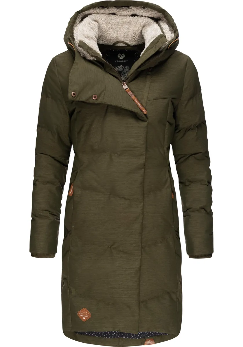 

Зимнее пальто Ragwear "Pavla II Intl.", стеганая зимняя парка с большим капюшоном, зеленый