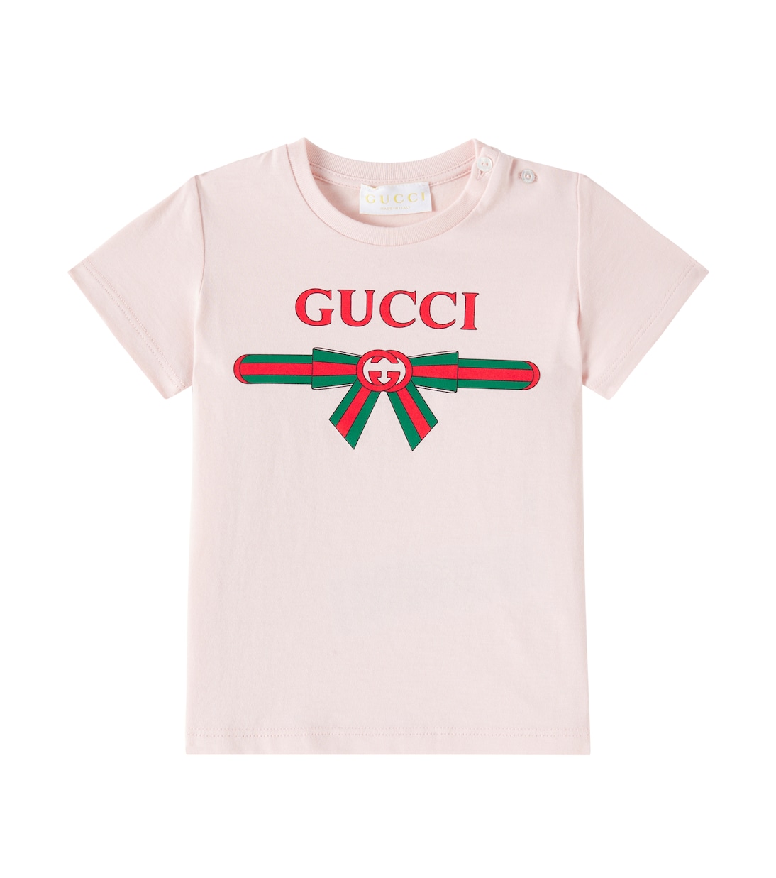 

Детская футболка из хлопкового джерси с принтом Gucci Kids, Rose Water/MC
