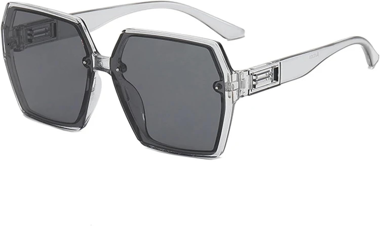 

Модные солнцезащитные очки для женщин и мужчин, винтажные, роскошные, в крупной оправе, для активного отдыха, вождения, унисекс, с защитой от УФ-излучения UV400 TKKTLLT, Gray Gray