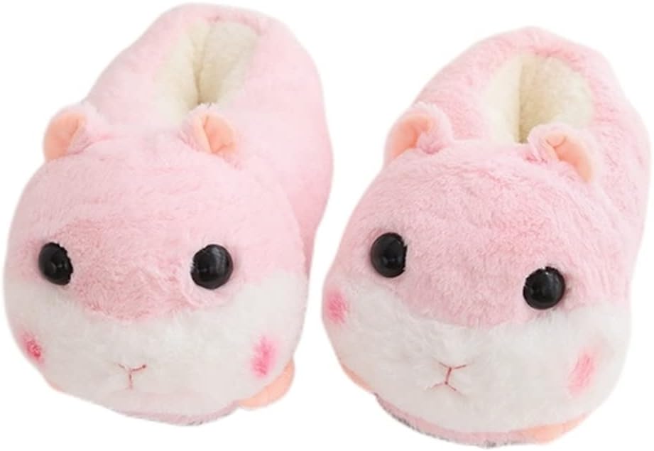 

Женские хлопковые тапочки с мультяшными животными, взрослые теплые плюшевые тапочки, мужские домашние тапочки, зимние теплые тапочки, тапочки-хомячки Wyike, Hamster-ping