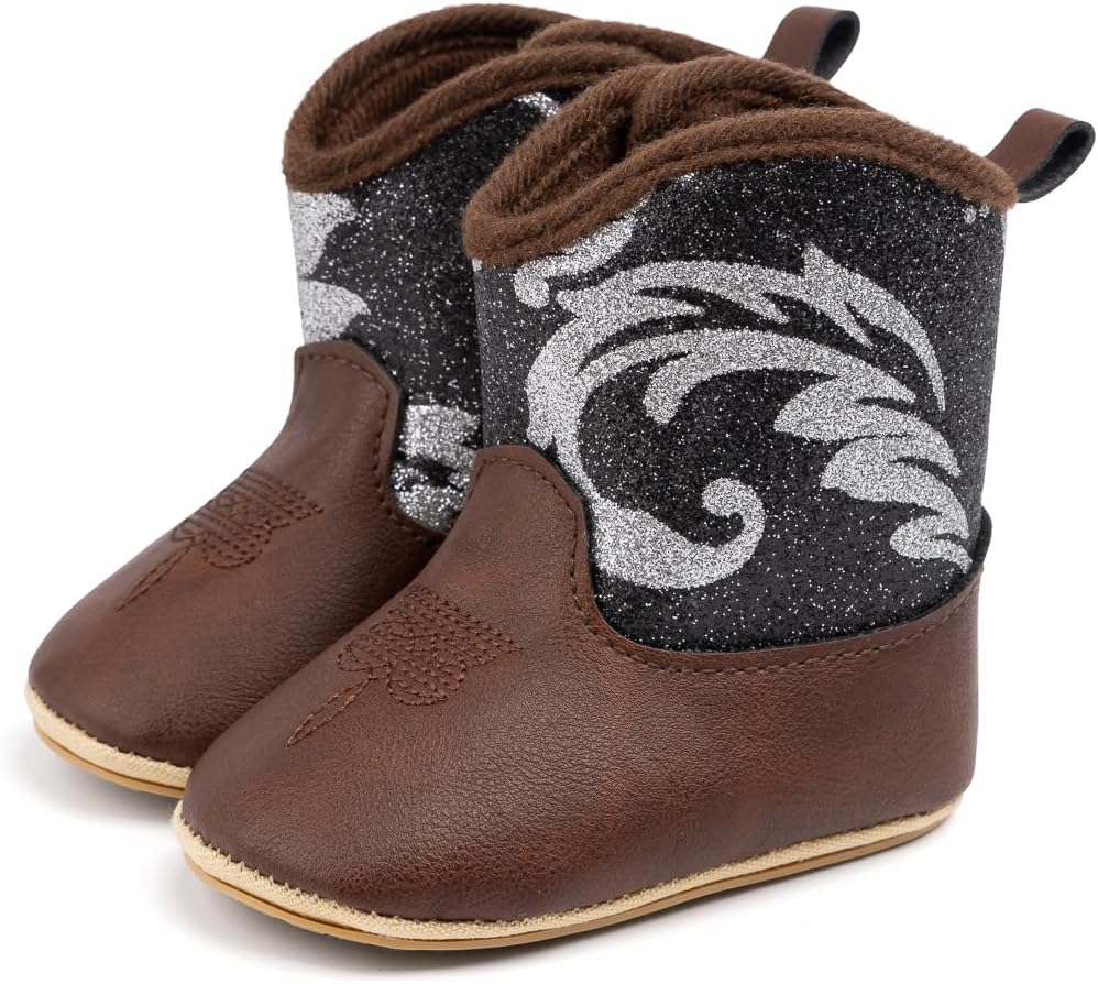 

Sawimlgy Детские Пинетки Мальчики Девочки Меховые Зимние Сапожки с Ковбойскими Кисточками и Бантиком, Молния сбоку, Мягкая Подошва, Для Малышей и Новорожденных, Теплые Сапожки для Первой Прогулки и Детской Колыбели, Для Улицы