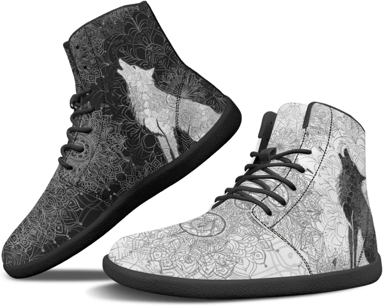 

Мужские и женские босоножки Binienty Wide Box Wolf Высокие минималистичные ботинки на щиколотку с антискользящей подошвой и нулевым перепадом, белый