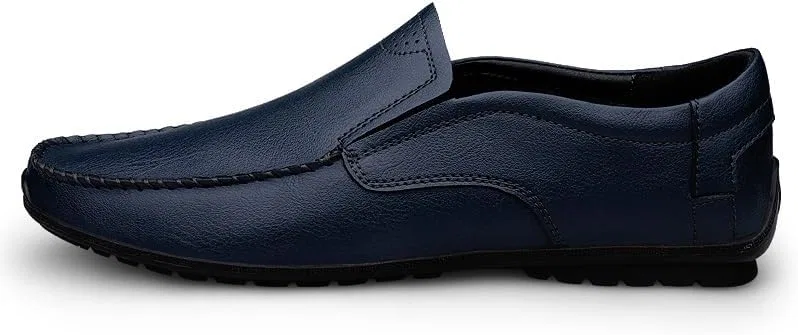 Лоферы мужские, кожаные, Loafers Shoes, синие SayfuR — фото 4