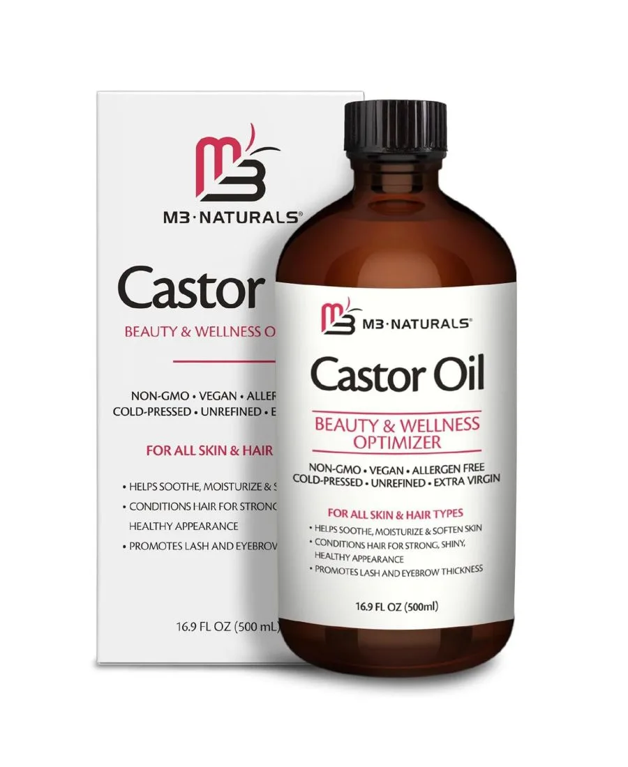 M3 Naturals Касторовое масло 500 мл | Для питания волос, кожи и тела | M3