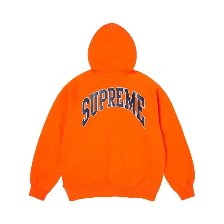Толстовка Supreme Cracked Raglan Zip Up Hooded Sweatshirt, оранжевый — фото 2