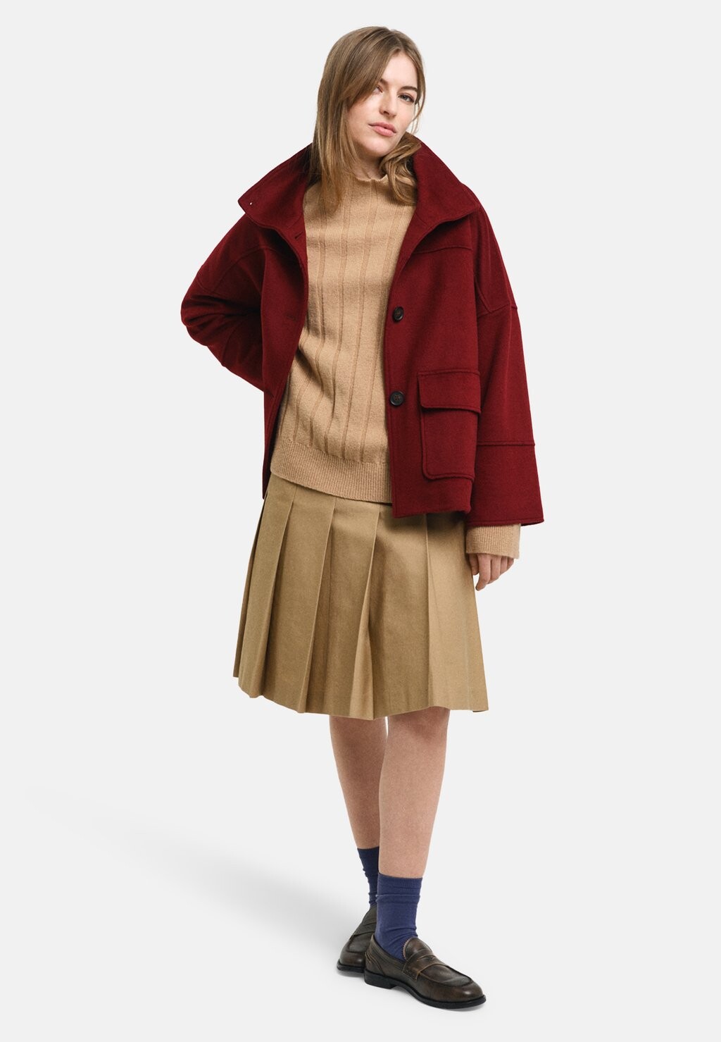 

Джемпер WIDE STAND COLLAR GANT, бежевый