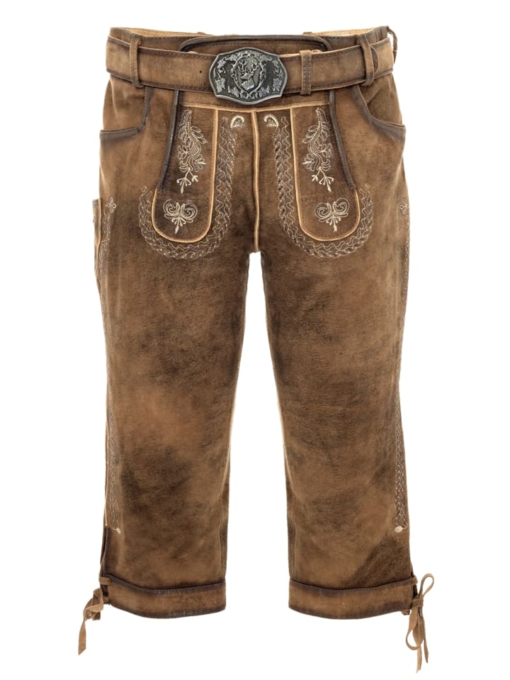 

Gwandler Кожаные брюки MICHELBACH темно-коричневого цвета