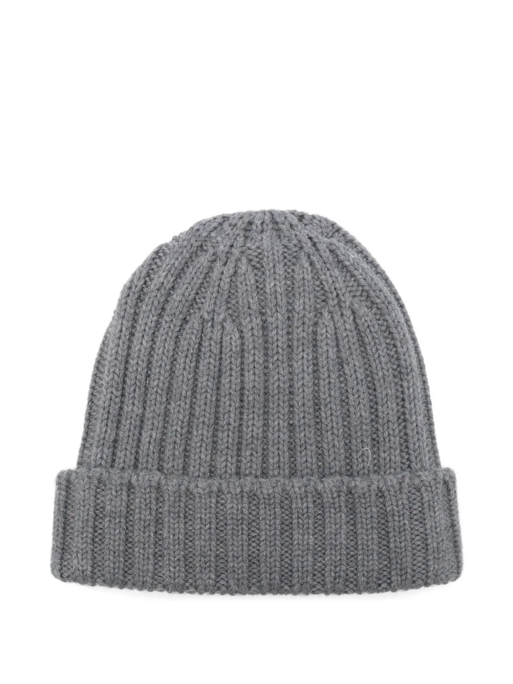 

Шапка бини из вирджинской шерсти в рубчик ASPESI, серый