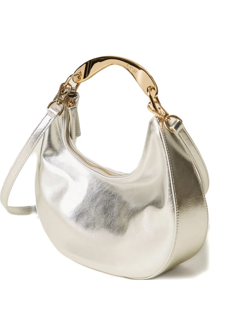 

Сумка-тоут на молнии Twinset, серебристый