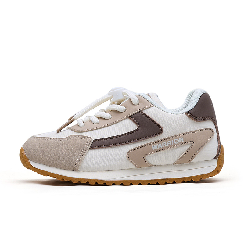 

WARRIOR Скользоустойчивые противоударные поддерживающие низкие детские кроссовки для бега beige khaki brown kids