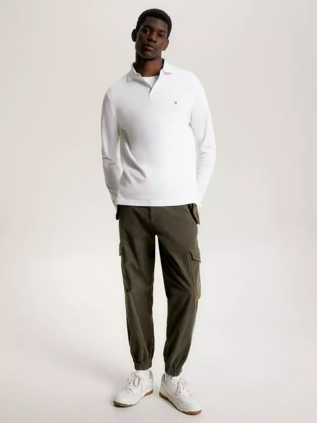 

Поло Tommy Hilfiger 1985 Regular Fit Long Sleeve, белый
