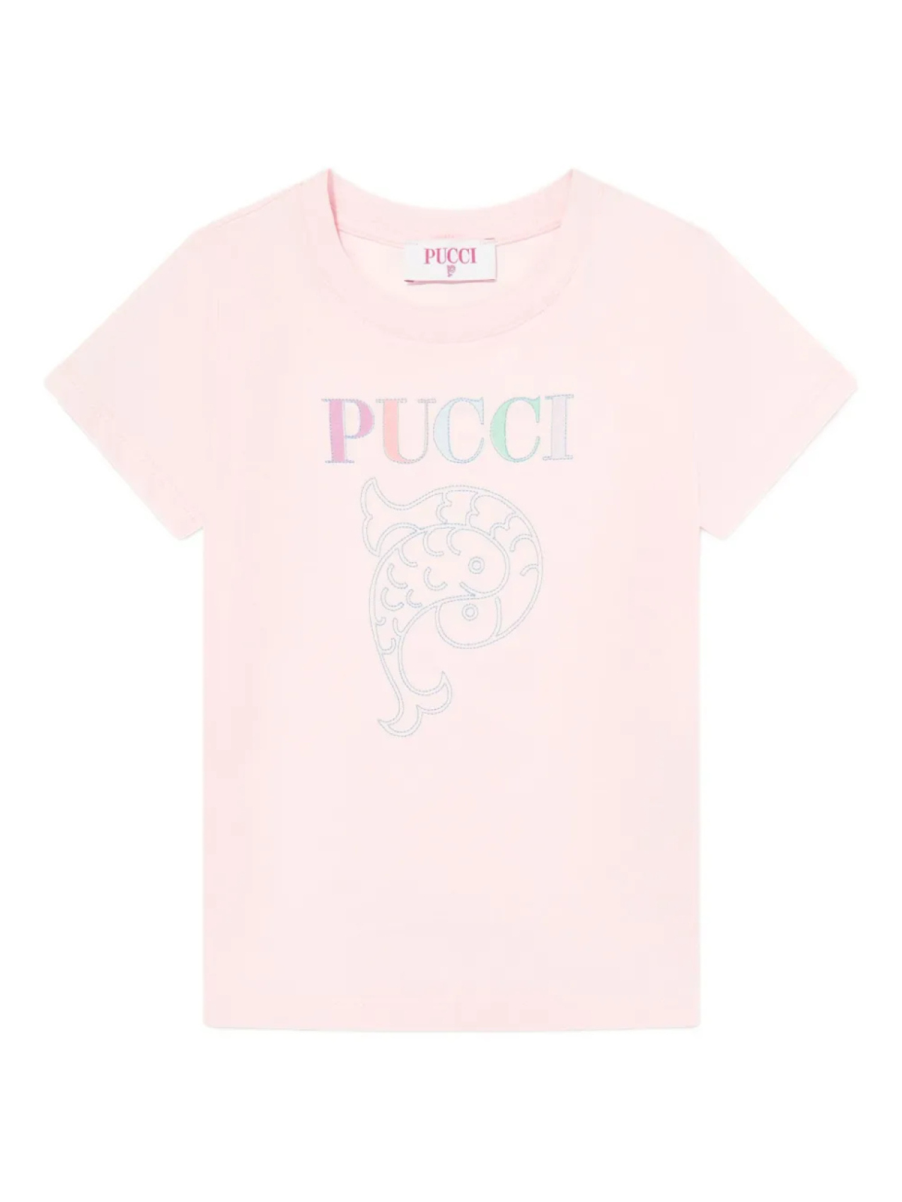 

Футболка с логотипом PUCCI Junior, розовый