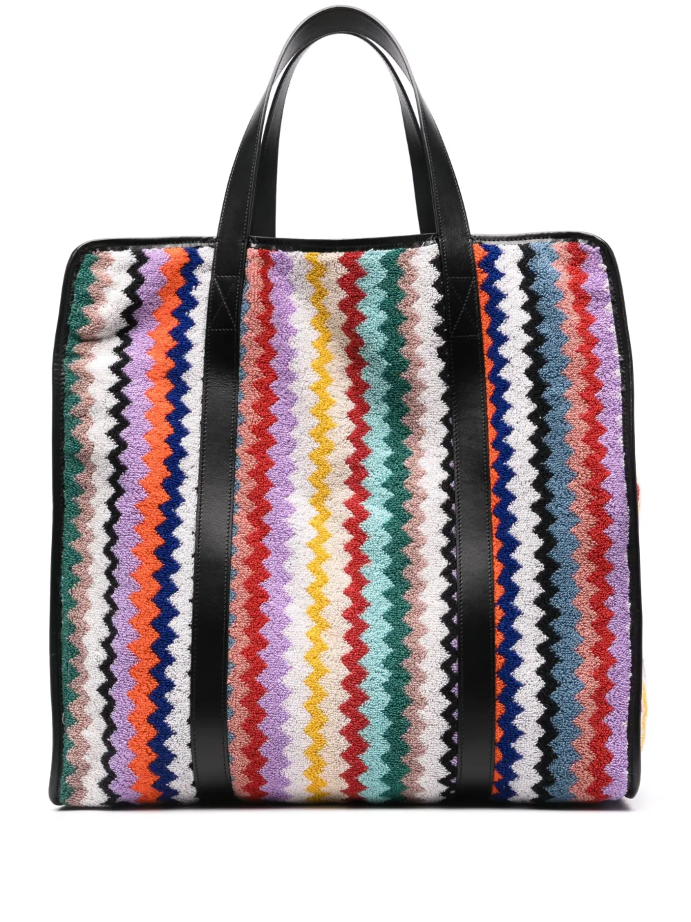 

Сумка-тоут с узором зигзаг Missoni, фиолетовый