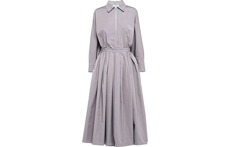 

Платье с длинными рукавами женское серое Prada
