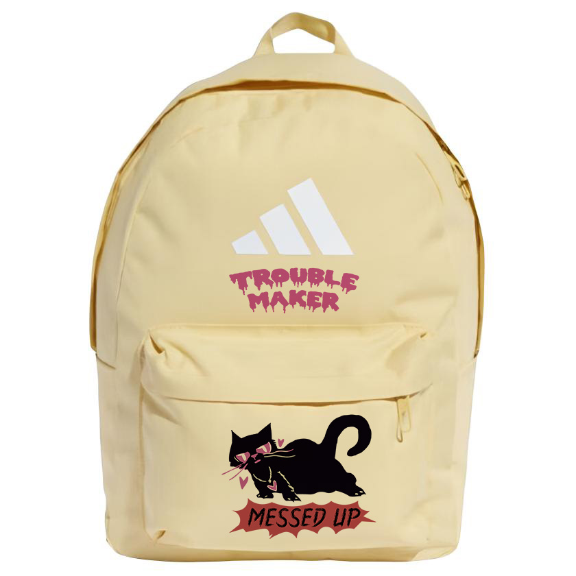 

Adidas Полиэстеровый рюкзак с тиснёным узором большой унисекс жёлтый, Black Cat