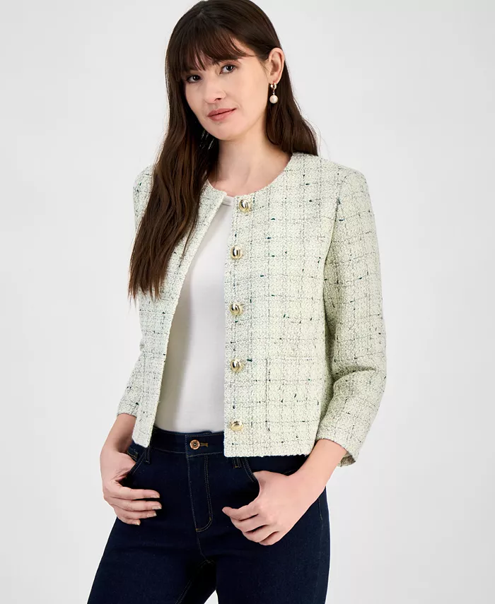 

Женская твидовая куртка Anne Klein, белый