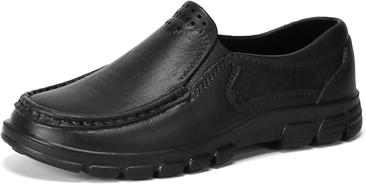 Туфли без скольжения мужские, Slip-On, Black ZHENSI